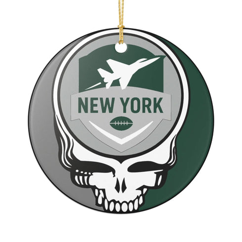 Grateful Dead - New York Football Stealie Christmas Ornament - StealieShop