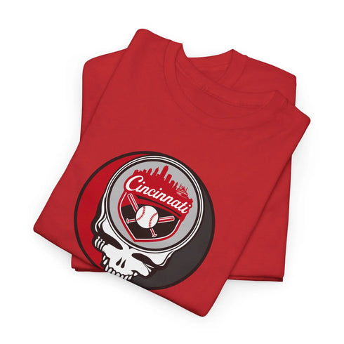 Grateful Dead - Cincinnati Reds Grateful Dead Steal Your Face T-Shirt - MLB - StealieShop