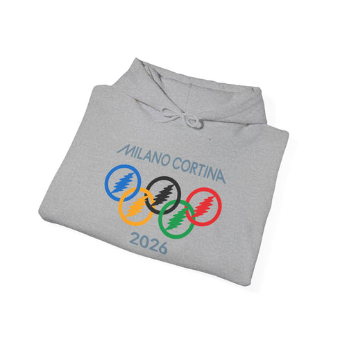 Olympic Stealie Rings' 2026 Milano Cortina Olympics Unisex Heavy Blend Grateful Dead Hoodie