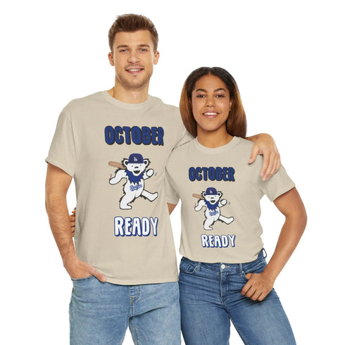 Los Angeles Dodgers Playoffs - October Ready Grateful Dead Tshirt - MLB - StealieShop