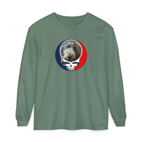 Custom Dog Garment-Dyed Long Sleeve T-Shirt (153)