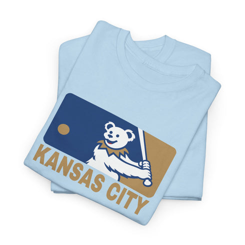 Kansas City Royals Dancing Bear MLB Logo Unisex Grateful Dead T-Shirt