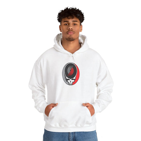 Portland Trailblazers Grateful Dead Steal Your Face Unisex Hoodie - NBA - StealieShop