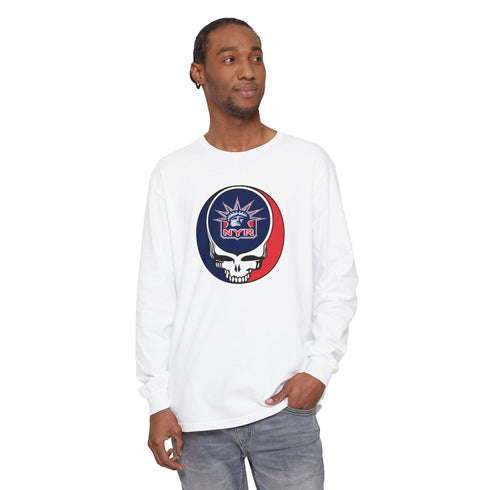 New York Rangers Vineyard Collection Unisex Garment-Dyed Long Sleeve T-Shirt