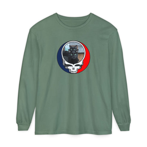 Custom Cat Garment-Dyed Long Sleeve T-Shirt (60)