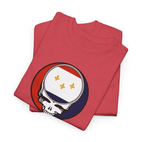 Grateful Dead - New Orleans Flag Stealie Unisex Tshirt - StealieShop
