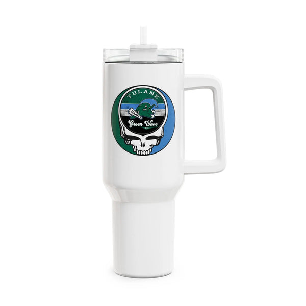 Grateful Dead - Tulane University Stealie "Fat Man" Tumbler, Double Insulated 40oz Travel Mug - StealieShop