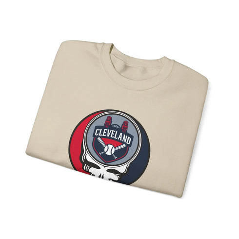 Grateful Dead - Cleveland Guardians Grateful Dead Stealie Crewneck Sweatshirt - MLB - StealieShop