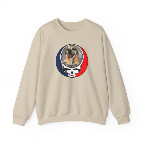 Custom Dog Stealie Crewneck Sweatshirt