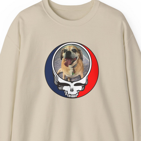 Custom Dog Stealie Crewneck Sweatshirt