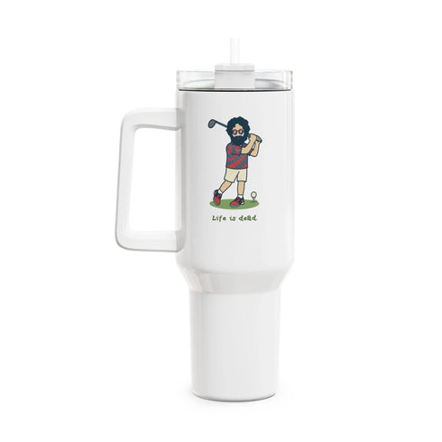 Grateful Dead - Golfin' Jerry - Life is dead. "Fat Man" Tumbler, Double Insulated 40oz Travel Mug - StealieShop