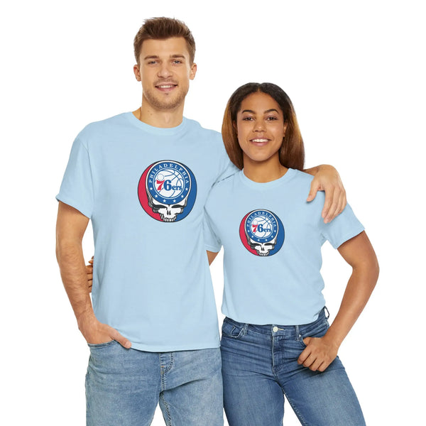 Phildelphia 76ers Grateful Dead Steal Your Face T-Shirt - NBA - StealieShop