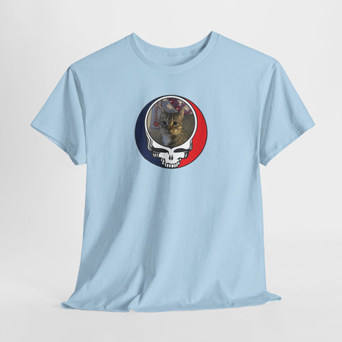 Custom Cat Stealie Unisex Grateful Dead T-Shirt (59-2)