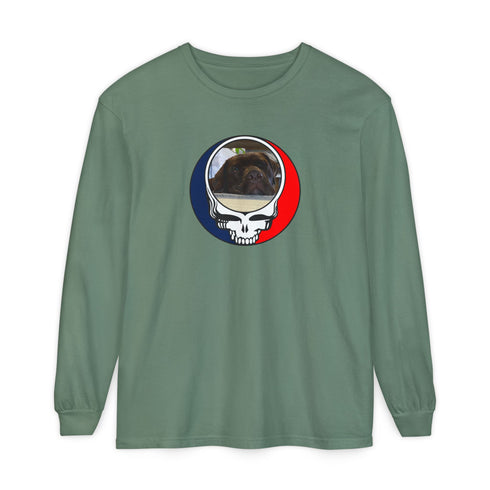 Custom Dog Garment-Dyed Long Sleeve T-Shirt (146)