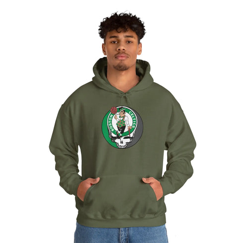 Boston Celtics Grateful Dead Steal Your Face Unisex Hoodie StealieShop