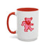 Grateful Dead - Pink Dancing Bear Stealie Coffee Mug - StealieShop