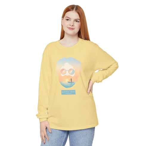 Grateful Dead - Tropical Jerry Vineyard Collection Garment-Dyed Long Sleeve - StealieShop