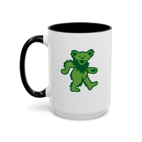 Grateful Dead - Green Dancing Bear Coffee Mug - StealieShop
