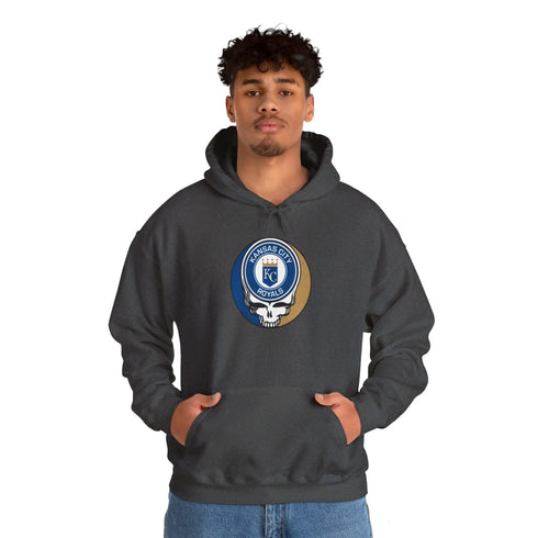 Kansas City Royals Grateful Dead Unisex Heavy Blend Hoodie - Hooded Sweatshirt - StealieShop