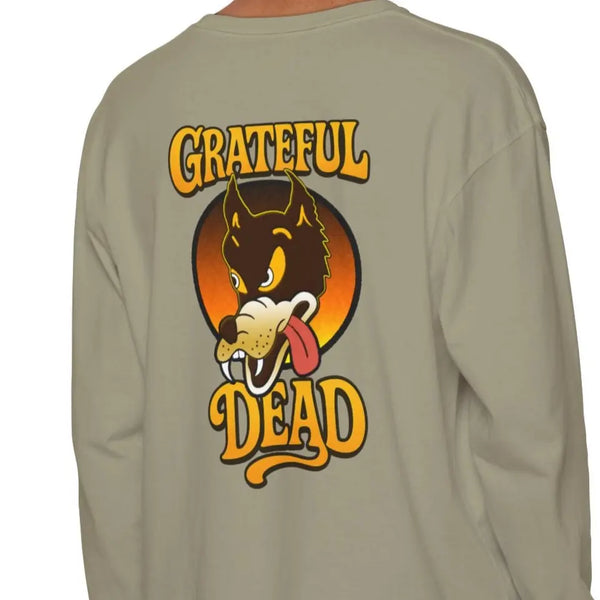Grateful Dead - The Wolf Vineyard Collection Garment-Dyed Long Sleeve T-Shirt - StealieShop