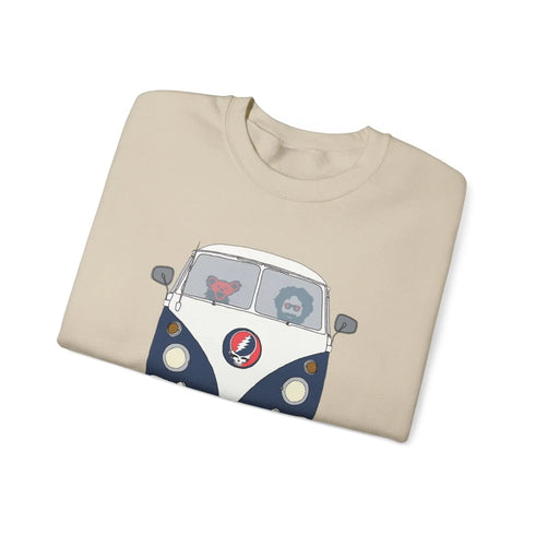 Grateful Dead - Jerry's Takin' The Bus Life is dead. Crewneck Sweatshirt - StealieShop