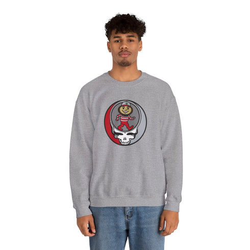 Grateful Dead - Dancing Buckeye Grateful Dead Stealie Crewneck Sweatshirt - StealieShop