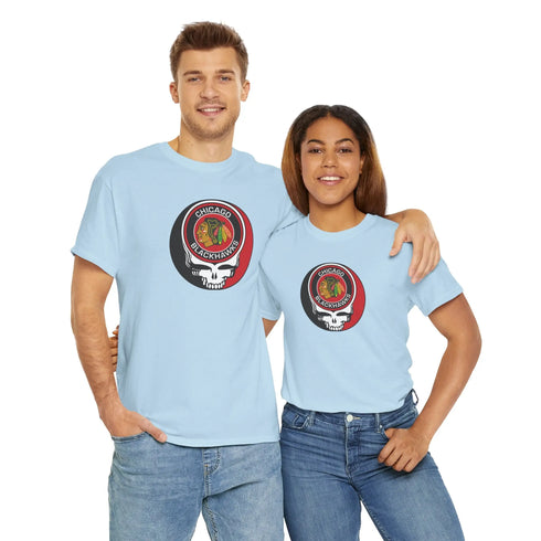 Chicago Blackhawks Grateful Dead Steal Your Face T-Shirt Printify