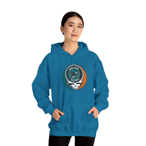 San Jose Sharks Grateful Dead Unisex Heavy Blend Hoodie StealieShop