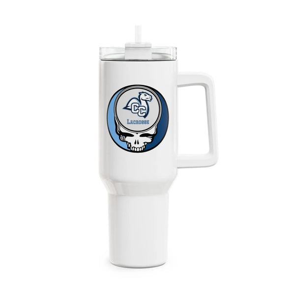 Grateful Dead - Connecticut College Lacrosse Stealie "Fat Man" Tumbler, Double Insulated 40oz Travel Mug - StealieShop