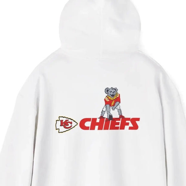 Grateful Dead - The Gridiron Collection: Kansas City Chiefs Dancing Bear Two-Sided Unisex Hoodie - Bucs - StealieShop
