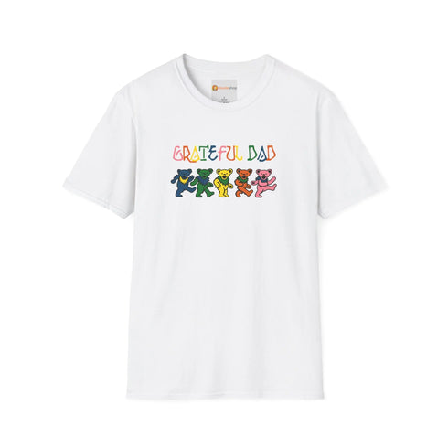 Grateful Dead - Grateful Dad Colors Dancing Bears Grateful Dead T-Shirt - StealieShop