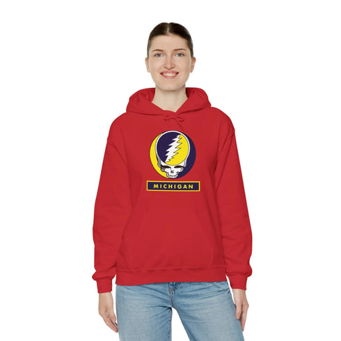 University of Michigan Grateful Dead Unisex Heavy Blend Hoodie StealieShop