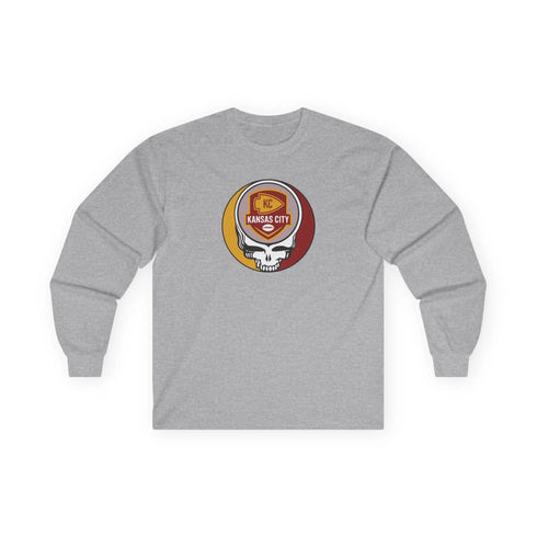Grateful Dead - Kansas City Chiefs Grateful Dead Long Sleeve Tee - NFL - StealieShop