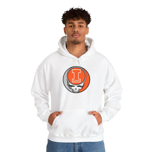 Grateful Dead - University of Illinois Grateful Dead Unisex Heavy Blend Hoodie - Hooded Sweatshirt - StealieShop