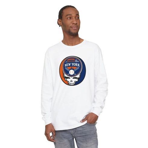 Grateful Dead - New York Mets Vineyard Collection Unisex Garment-Dyed Long Sleeve - StealieShop