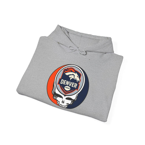 Grateful Dead - Denver Broncos Stealie Grateful Dead Hooded Sweatshirt - NFL - StealieShop