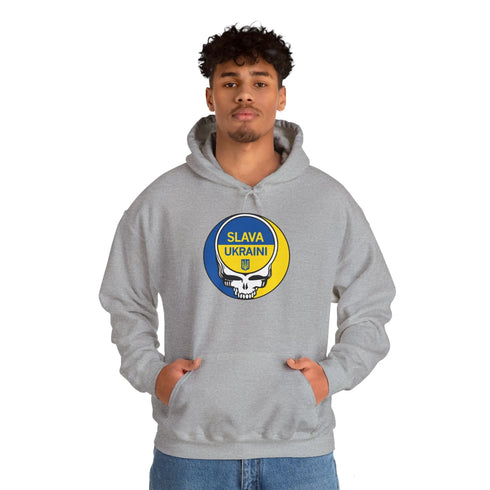Grateful Dead - Slava Ukraini Stealie Grateful Dead Unisex Heavy Blend Hoodie - StealieShop