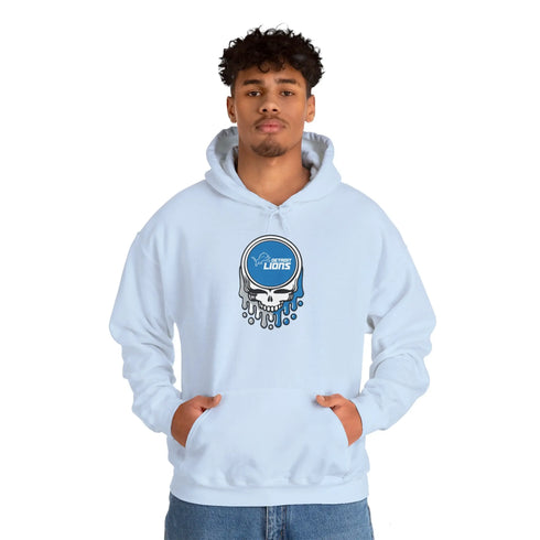 Detroit Lions Grateful Dead Hooded Sweatshirt StealieShop