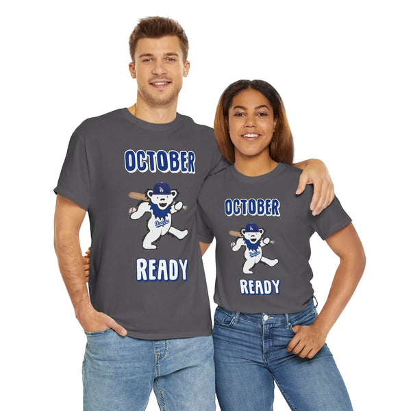 Los Angeles Dodgers Playoffs - October Ready Grateful Dead Tshirt - MLB - StealieShop