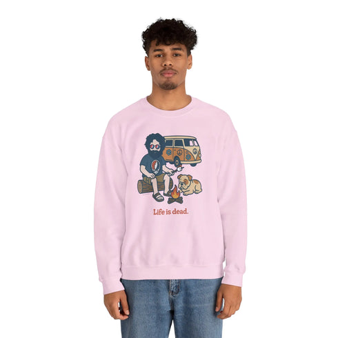 Grateful Dead - Jerry and Frank are Camping | Life is dead. Crewneck Sweatshirt - StealieShop