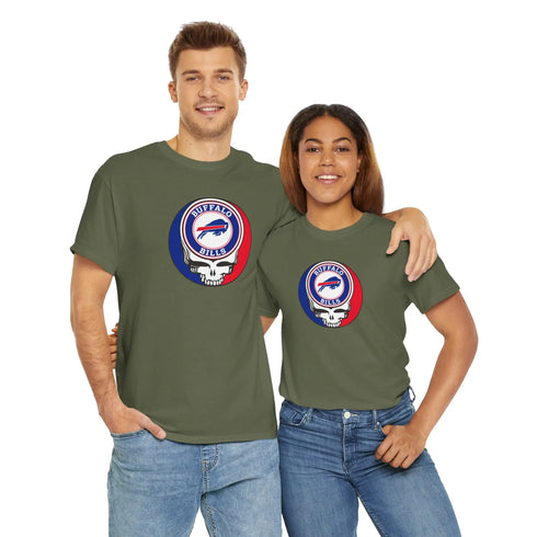 Grateful Dead - The Gridiron Collection: Buffalo Bills Classic Stealie T-Shirt - NFL - StealieShop