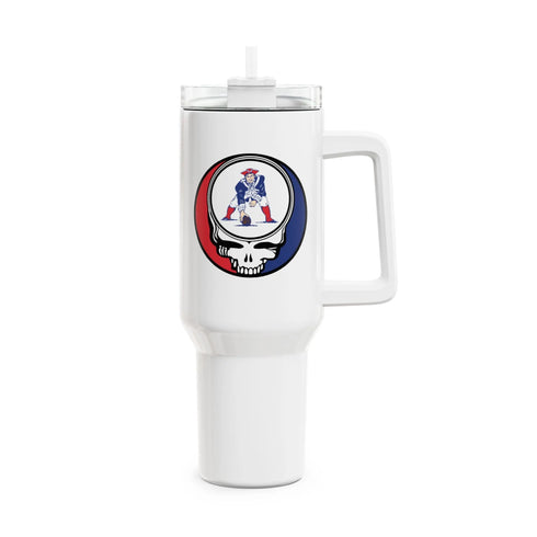 Grateful Dead - Retro Pat The Patriot Stealie "Fat Man" Tumbler, Double Insulated 40oz Travel Mug - StealieShop