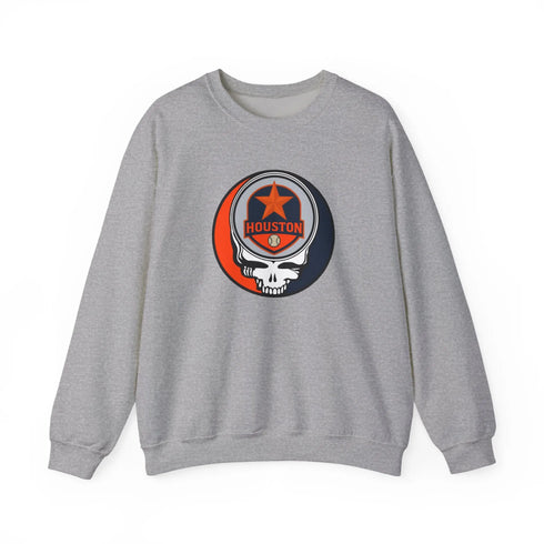 Grateful Dead - Houston Astros Stealie Grateful Dead Crewneck Sweatshirt - MLB - StealieShop