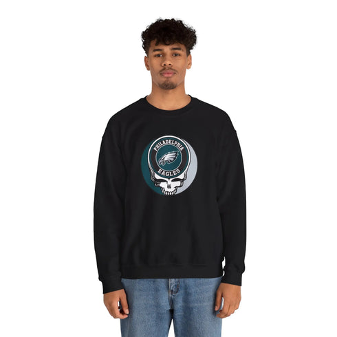Grateful Dead - Philadelphia Eagles Grateful Dead Stealie Crewneck Sweatshirt - StealieShop