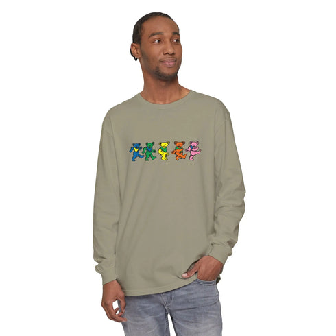 Grateful Dead - Dancing Bears Vineyard Collection Unisex Garment-dyed Long Sleeve - StealieShop