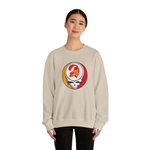 Grateful Dead - Tampa Bay Bucaneers Grateful Dead Stealie Crewneck Sweatshirt - StealieShop