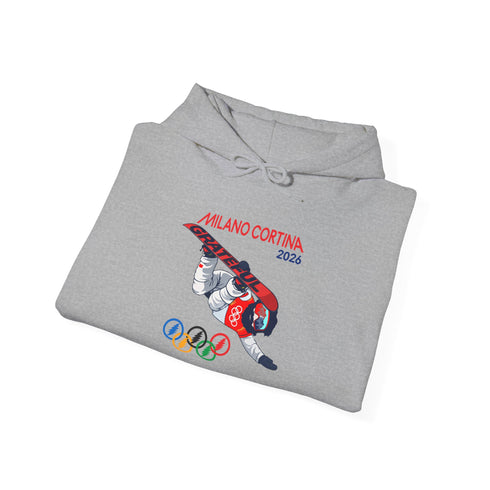 'Snowboardin' Jerry' 2026 Milano Cortina Olympics Unisex Heavy Blend Hoodie