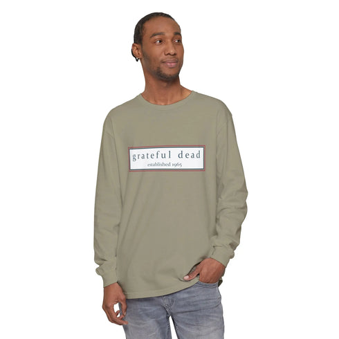 Grateful Dead - Grateful Dead Dancing Bear Two-Sided Vineyard Collection Garment-Dyed Long Sleeve T-Shirt - StealieShop