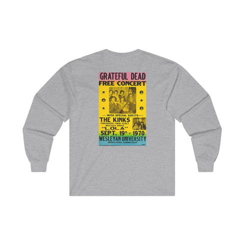 Wesleyan University Grateful Dead Ultra Cotton Long Sleeve Tee StealieShop