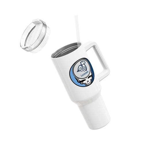 Grateful Dead - Connecticut College Lacrosse Stealie "Fat Man" Tumbler, Double Insulated 40oz Travel Mug - StealieShop